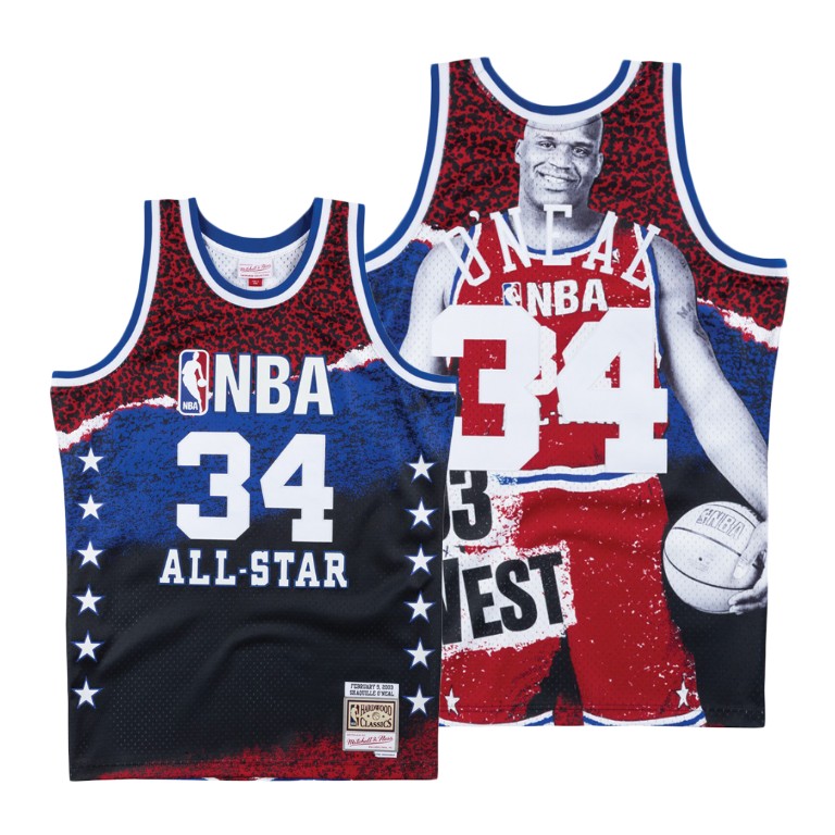 Men's Los Angeles Lakers Shaquille O'Neal #34 NBA Image All-Star Red Basketball Jersey JFF1183ZH